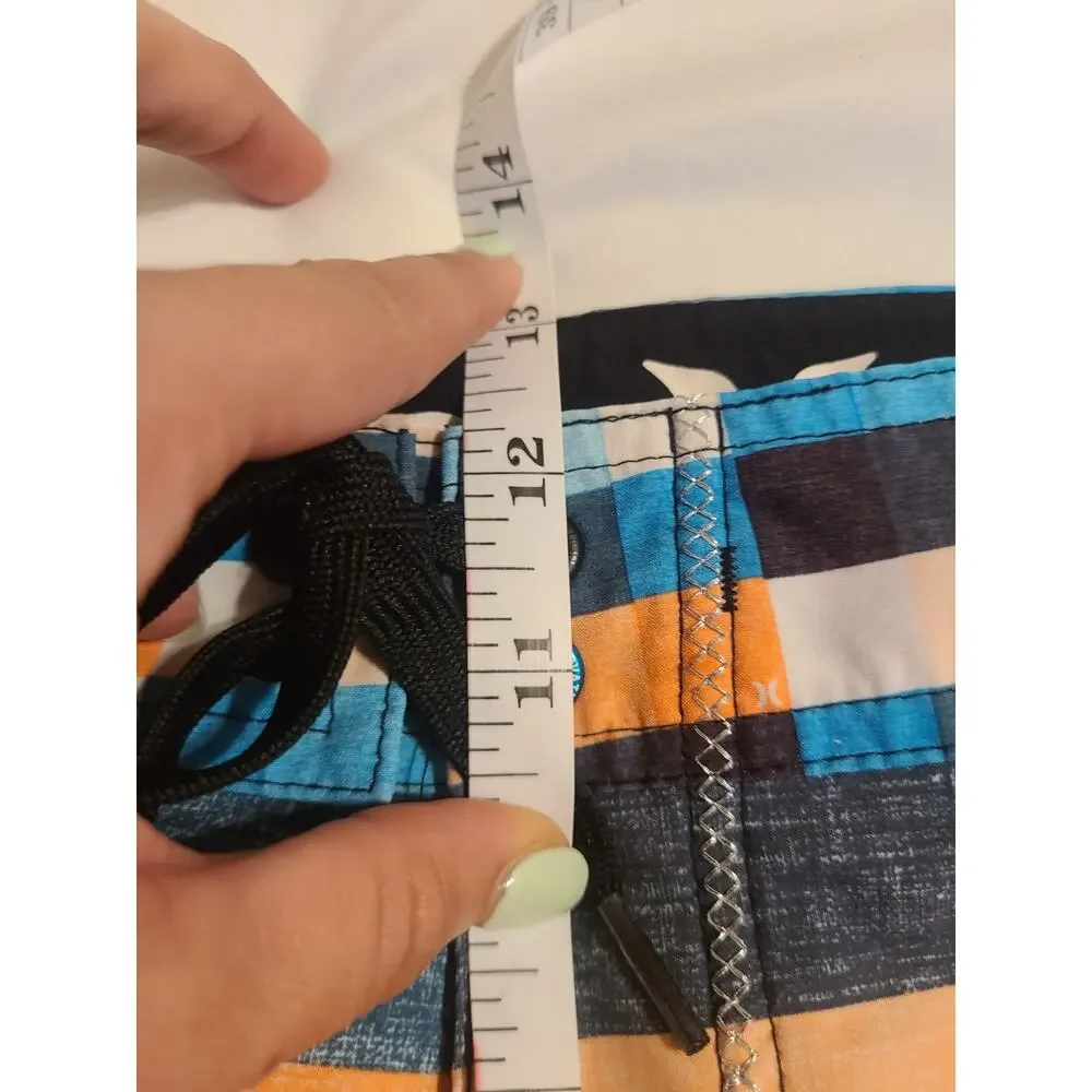 Hurley size 34 men's striped swimming trunks